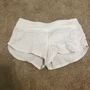 Lululemon speed up shorts white size 4